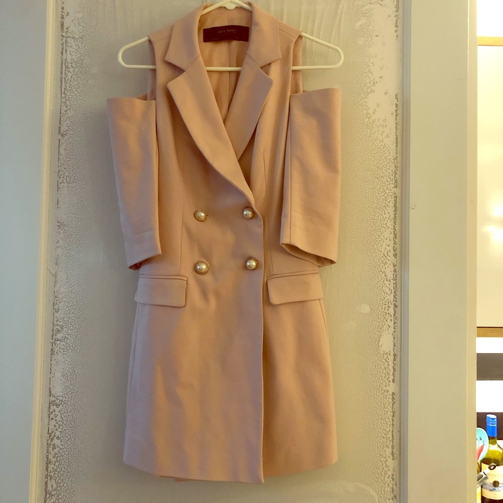 Zara Cut Out Shoulder Business Dress